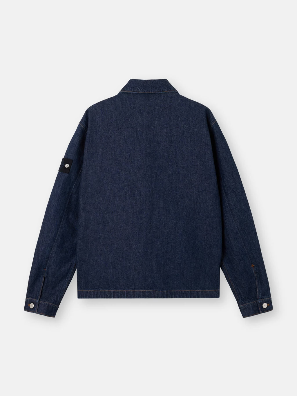 Stone Island - 4100006 Veste Coach Boutonnée Indigo Denim Bleu Rincé