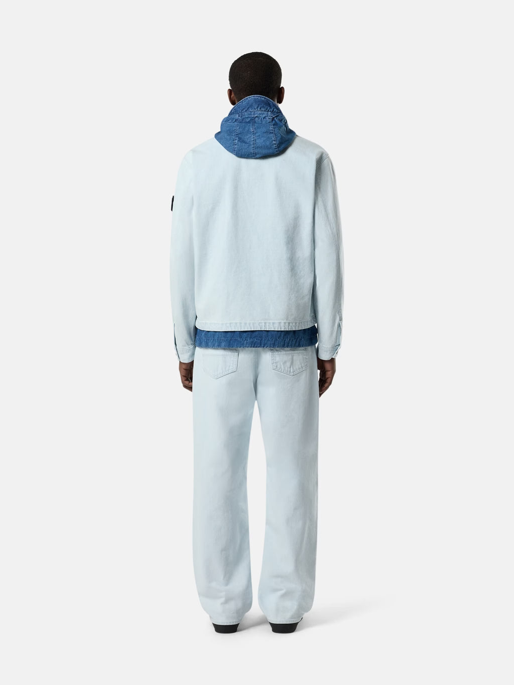 Stone Island - 4100006 Veste Coach à poches Bleu Extra Bleache