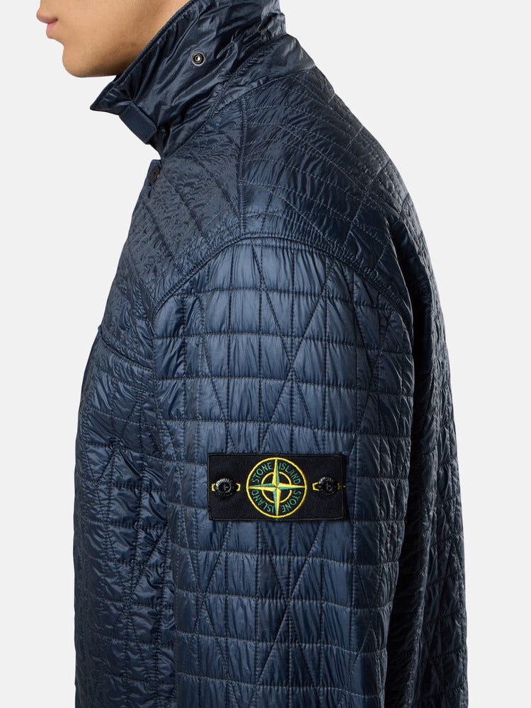 Stone Island - 4100024 Crinkle Reps NY Quilted-TC Blouson Bleu Encre