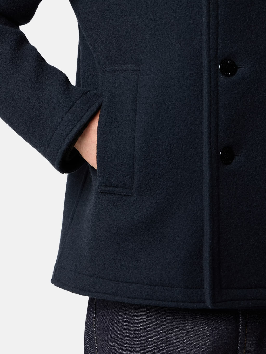 Stone Island  - 4100040 Caban croisé Bleu Marine