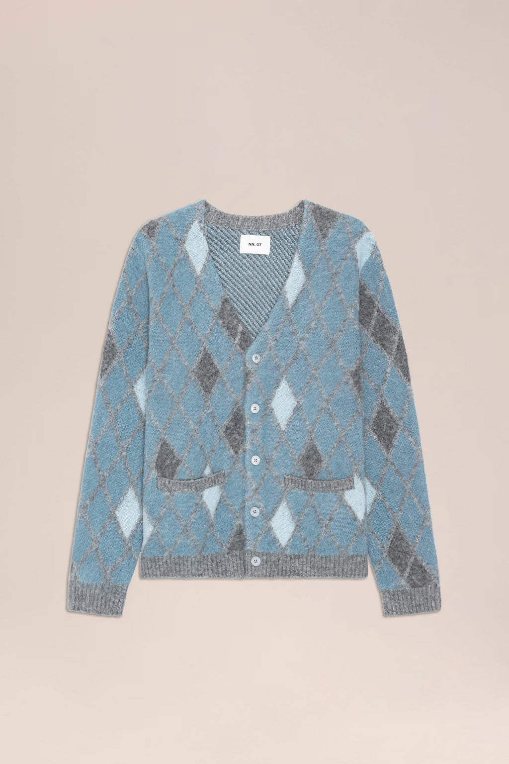 NN07 - Cardigan Chris 60077 Light Grey Multi
