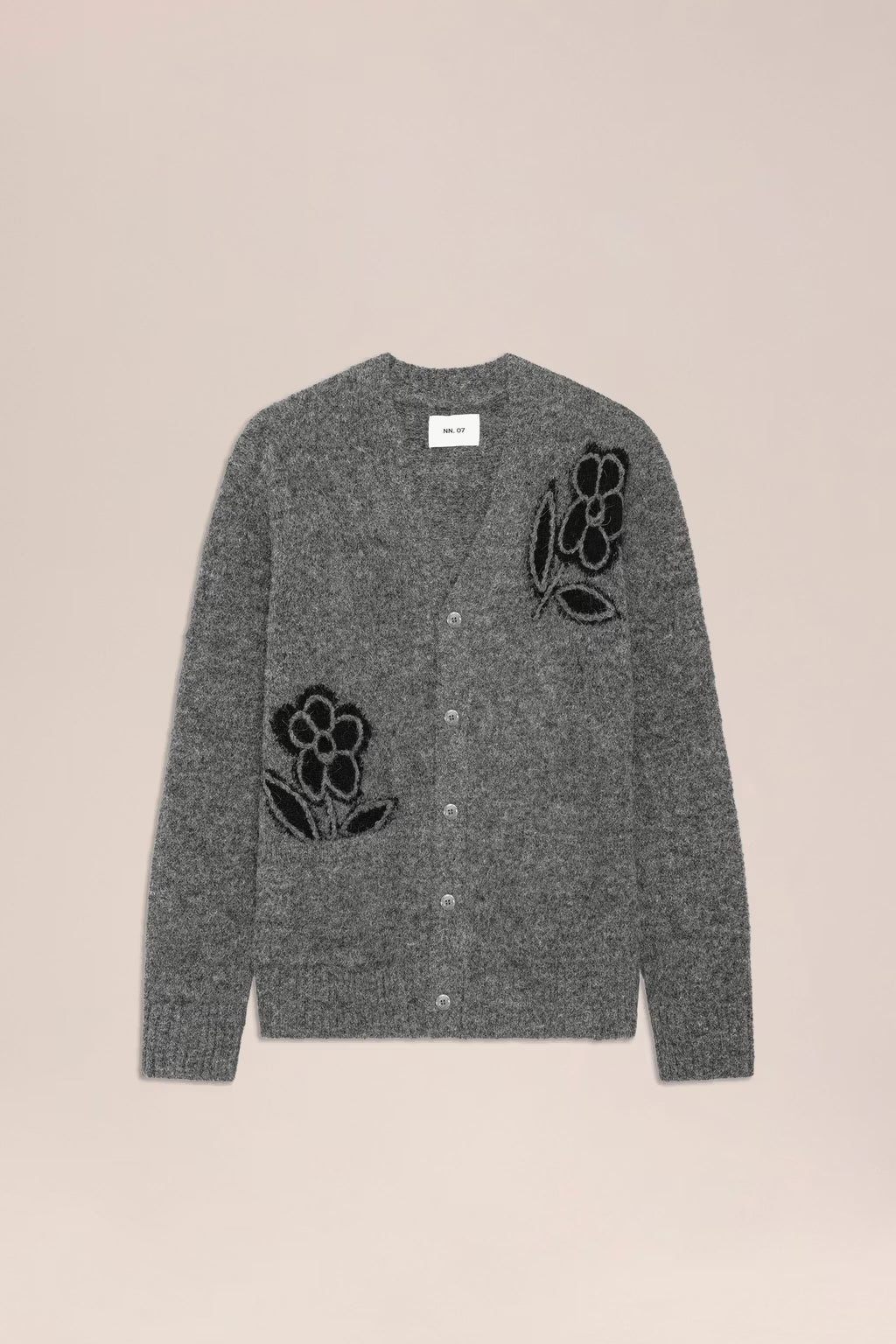 NN07 - Cardigan Kyle 60021 Dark grey melange
