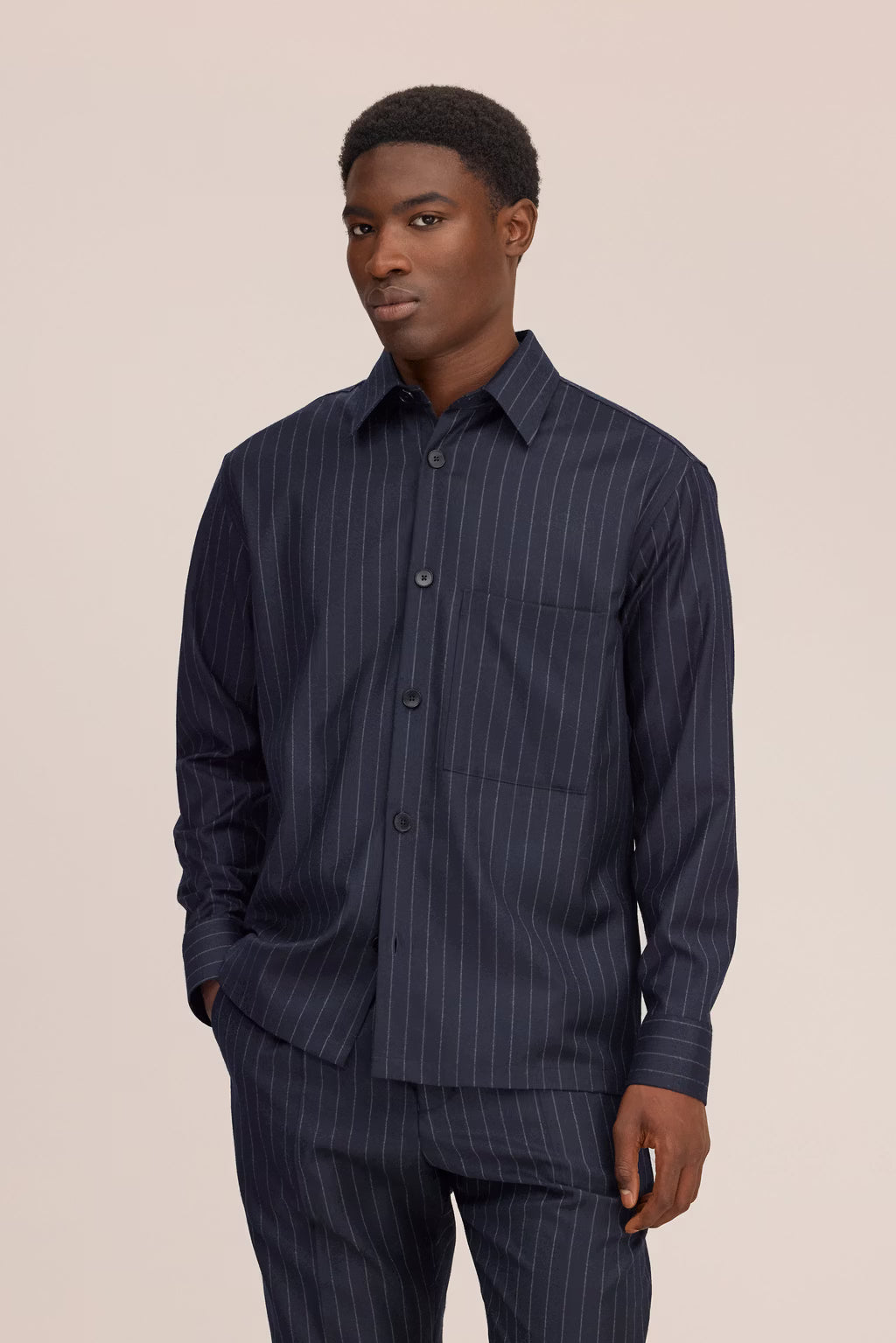 NN07 - Surchemise Freddy 10052 Navy Stripe