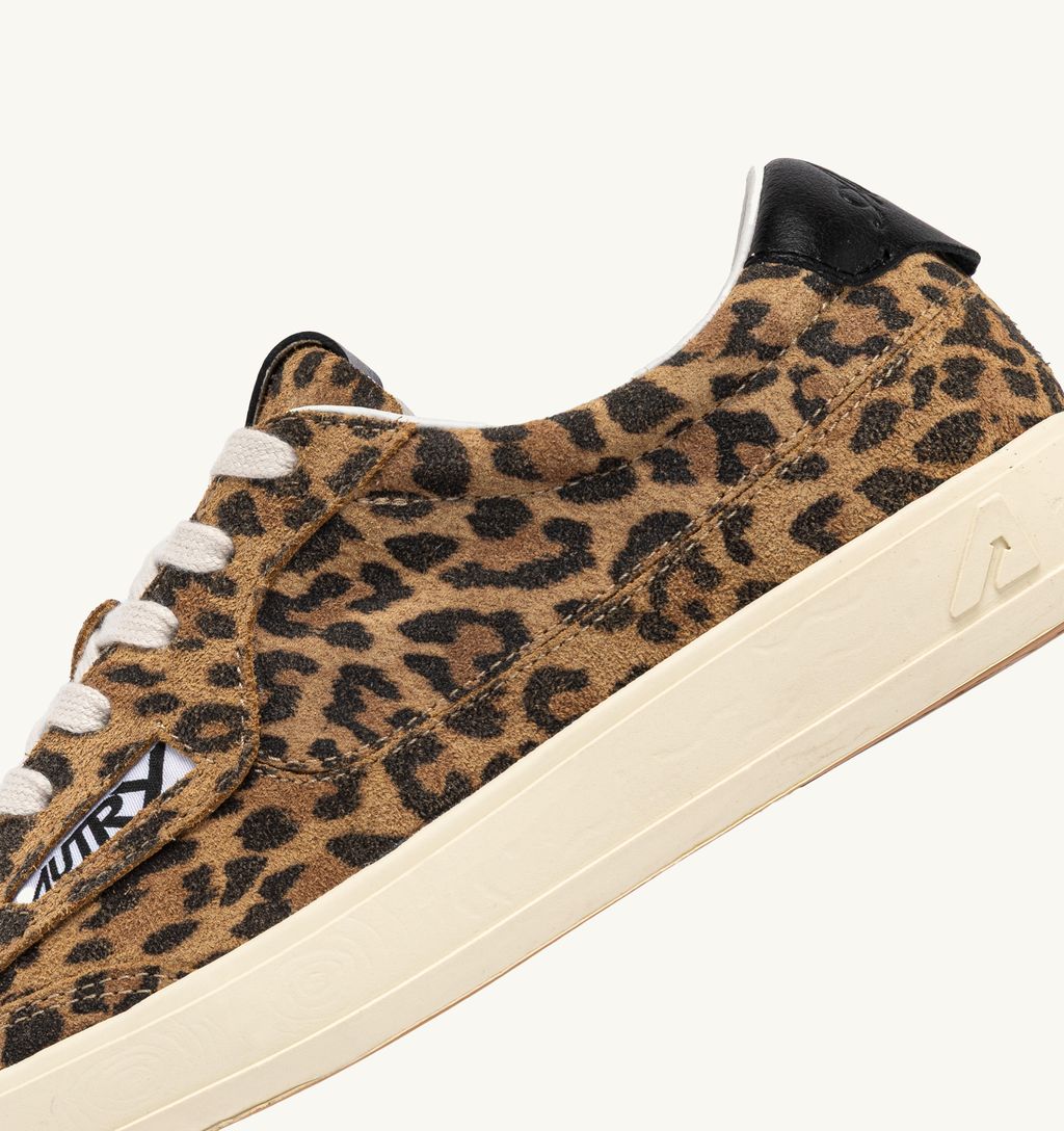 Autry - Windscape low en daim Leopard et Noir