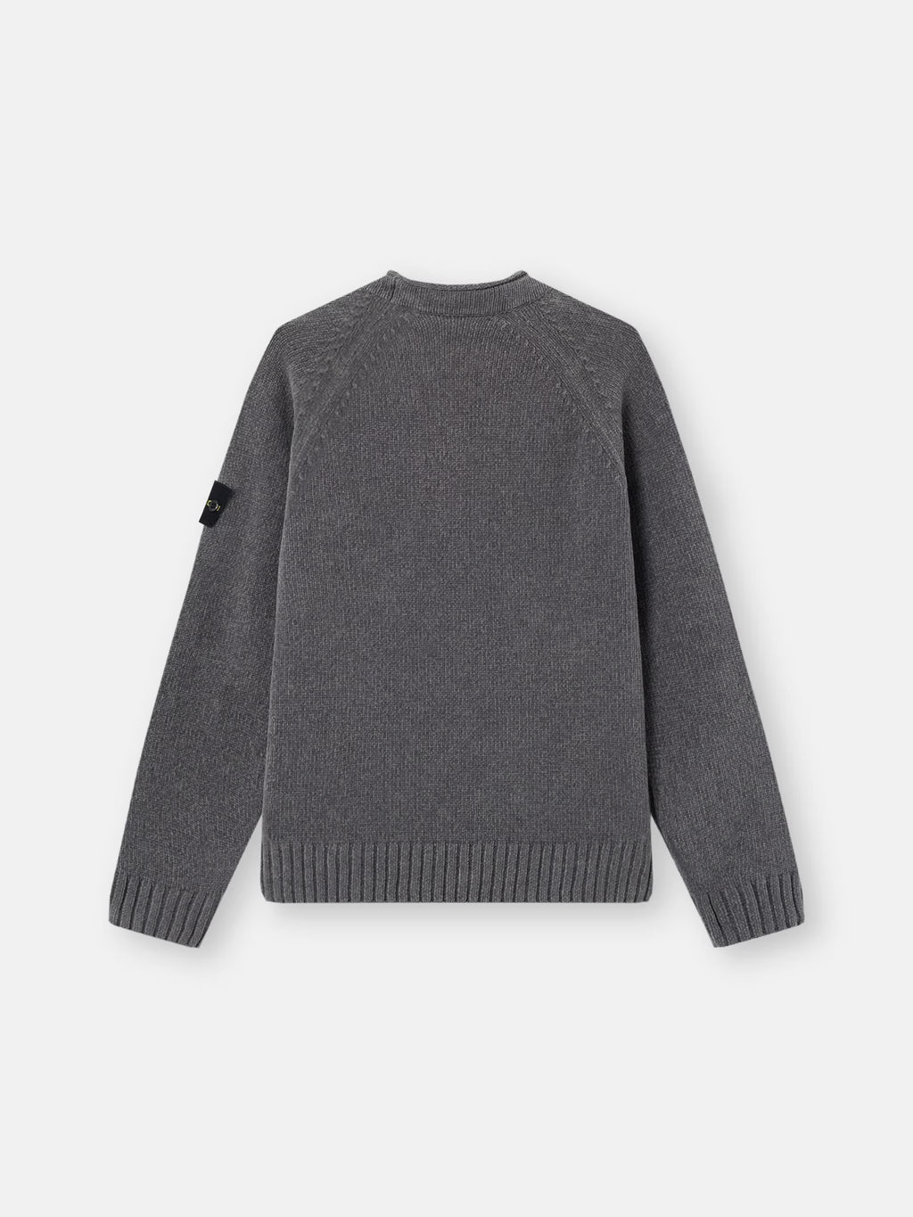 Stone Island - 5100046 Pull col rond Mouline coton chenille Grey Melange