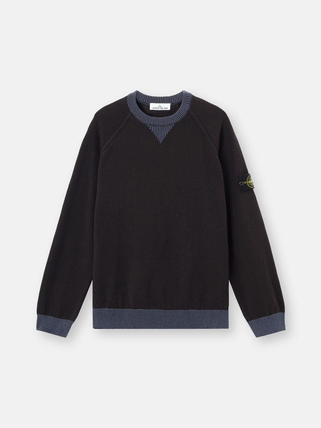 Stone Island - 5100013 Pull Ras de cou ample Bleu Marine