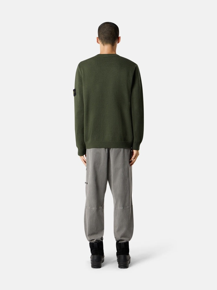 Stone Island - 5100049 Pull Winter coton Vert Militaire