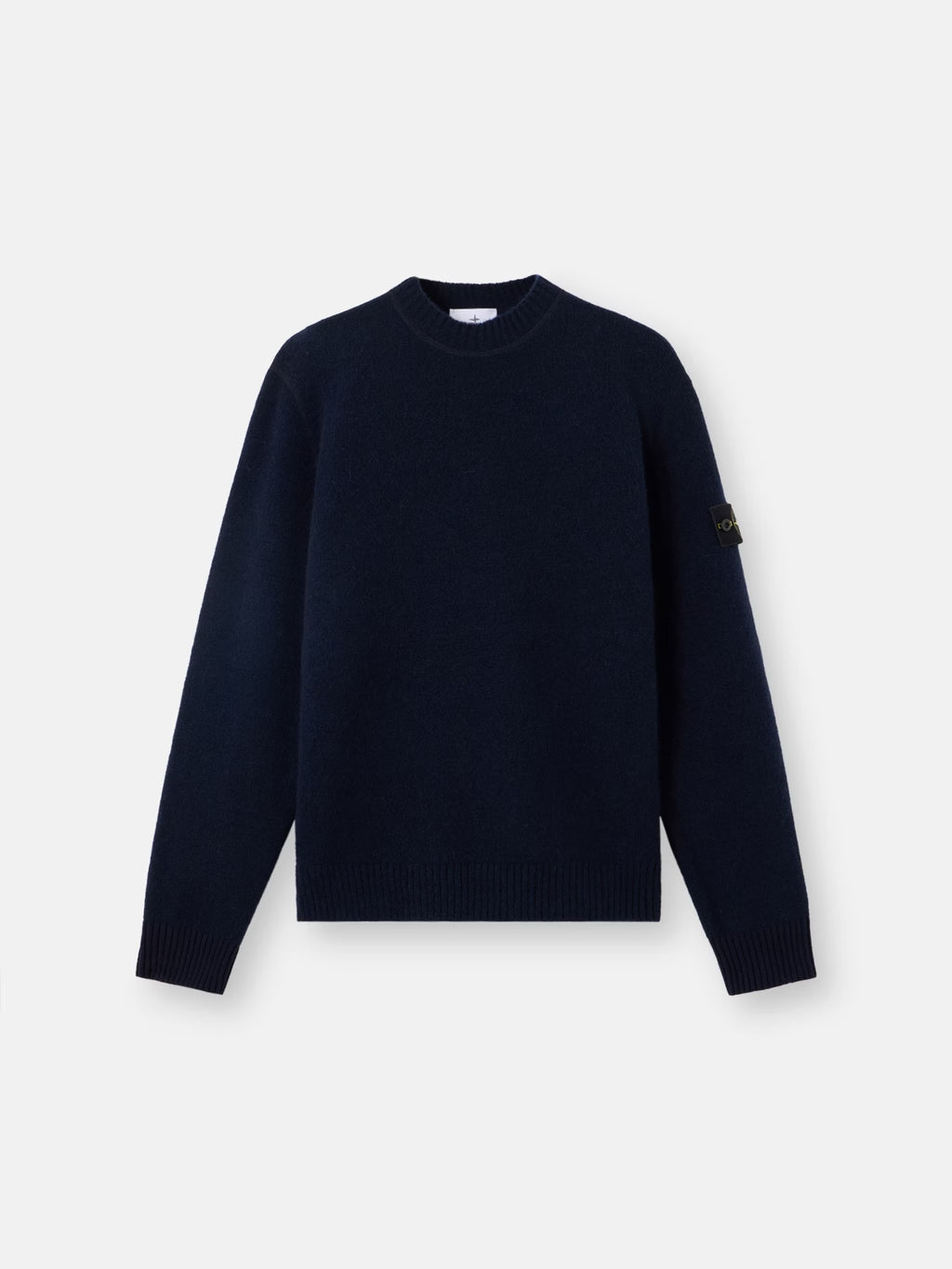 Stone Island - Pull coupe Ample Baby Alpaga Bleu Mélangé