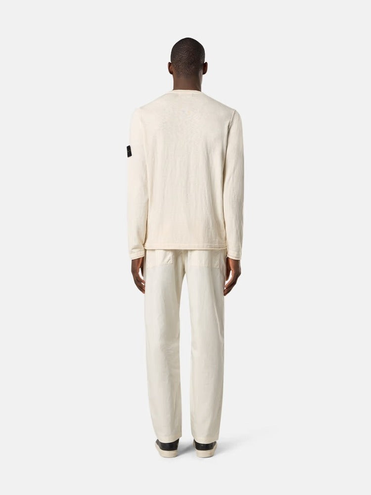 Stone Island - 5100052 Pull Organic coton with nylon Ivoire