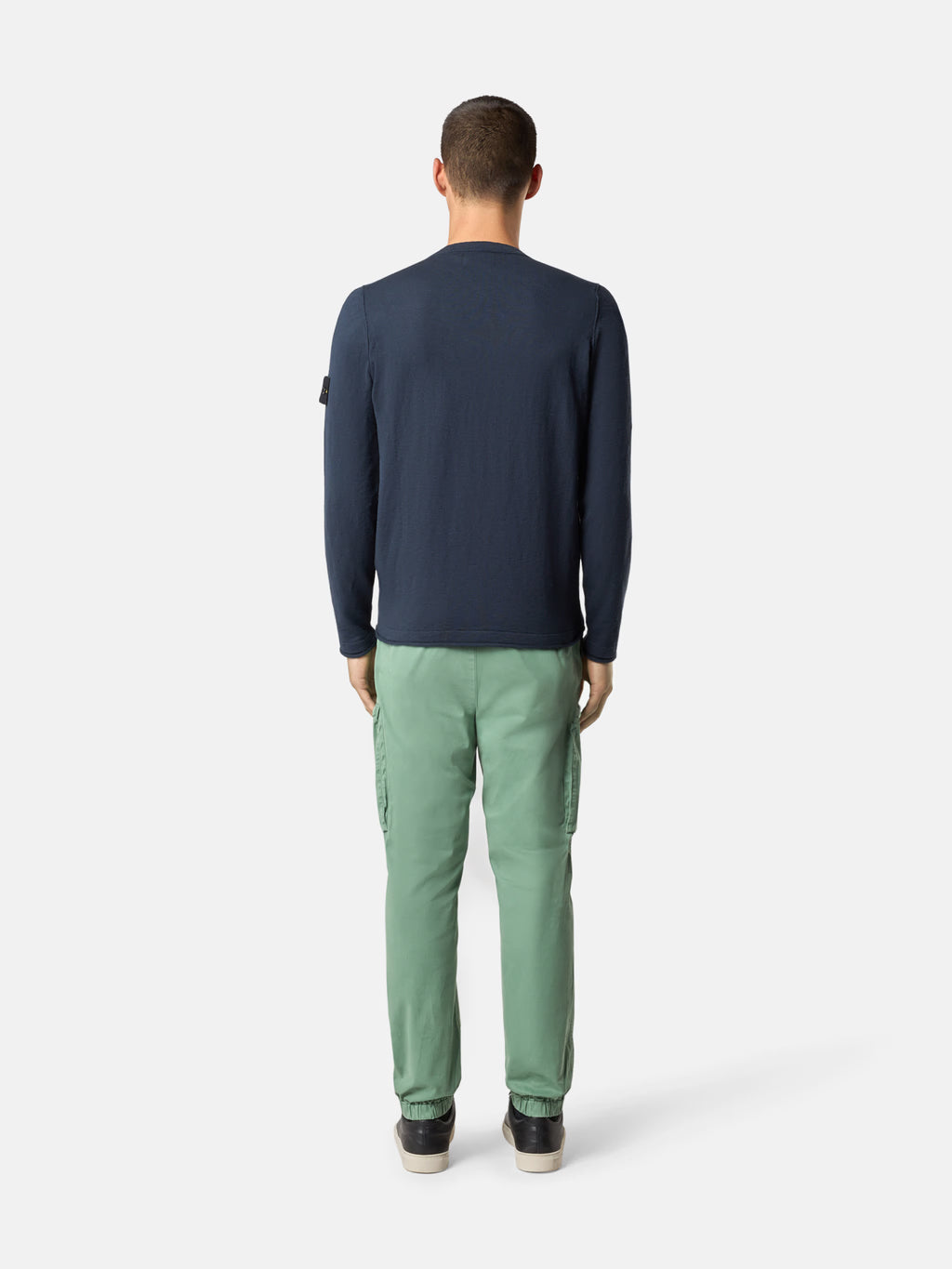 Stone Island - 5100052 Pull ras de cou Organic cotton with Nylon Bleu Marine