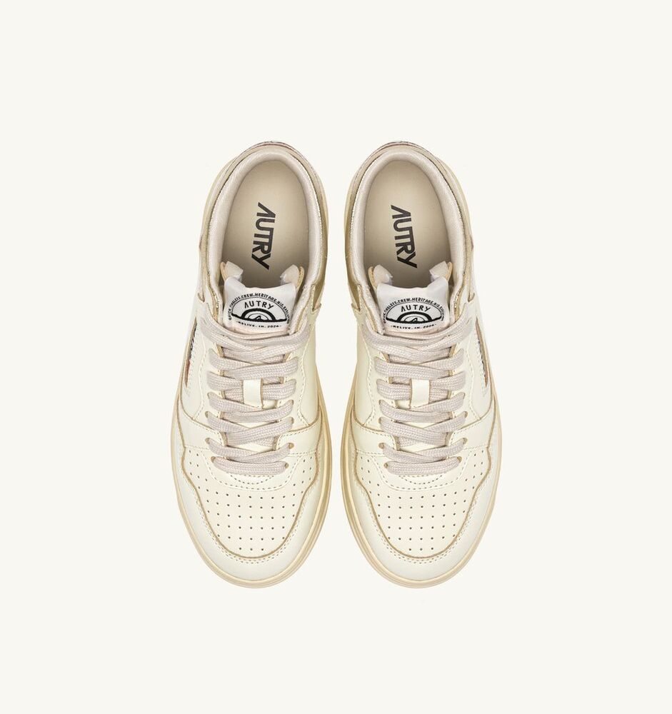 AUTRY - Basket Medway en cuir Marshmallow et Blanc