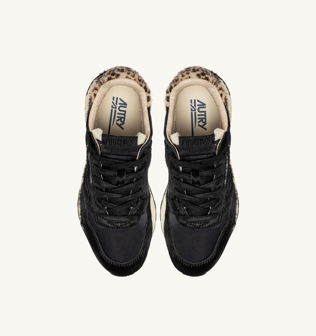 AUTRY - Basket Reelwind Low Pony/Nylon Black/Leo