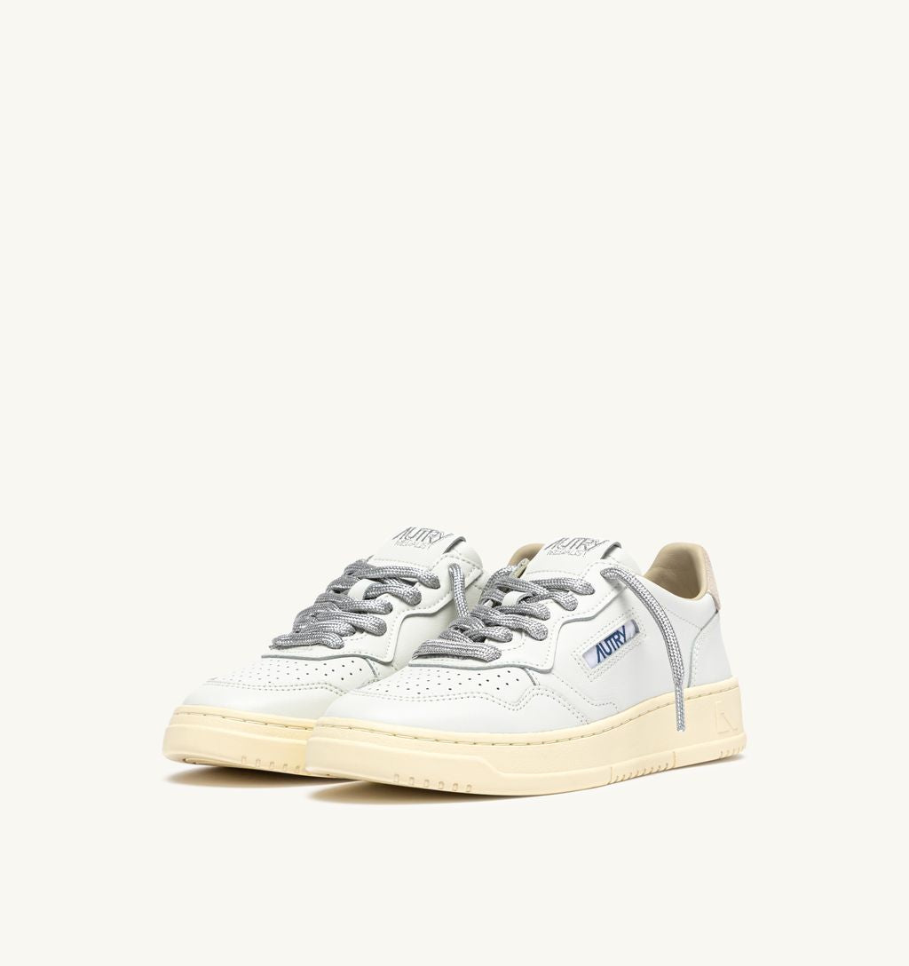 AUTRY - Basket Medalist Bicolor leather/Swoll White/Silver