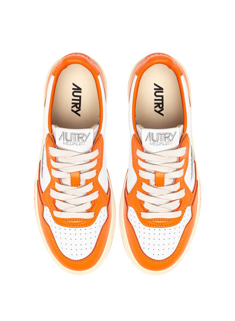 AUTRY - Basket Medalist Low Bicolor White/Pr Orange