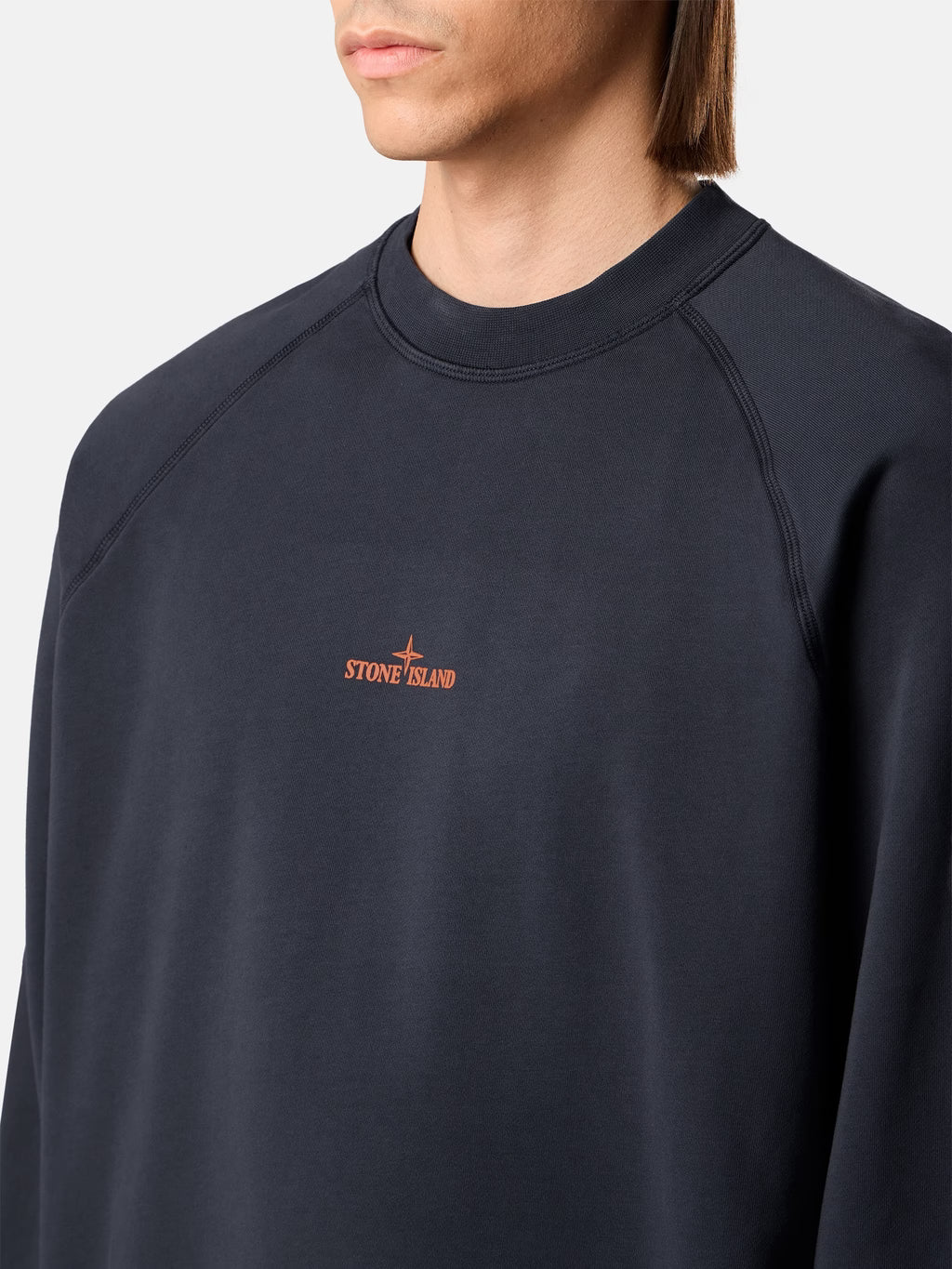 Stone Island - 6100008 Sweatshirt Coton Fleece Bleu Marine