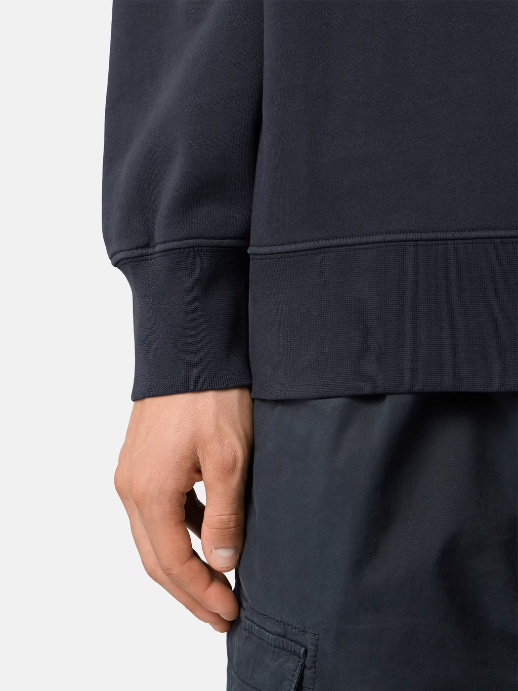 Stone Island - 6100008 Sweatshirt Coton Fleece Bleu Marine