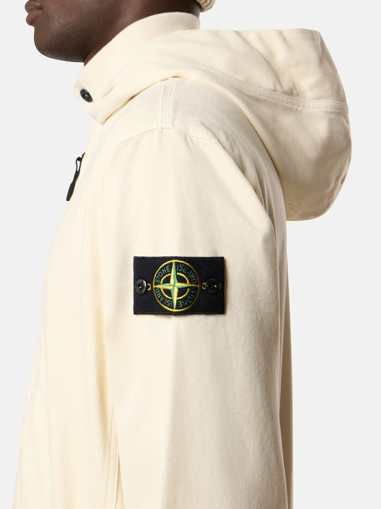 Stone Island - 6200010 Sweatshirt Zip Oversize Organic panama coton Ivoire