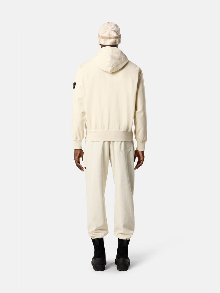 Stone Island - 6200010 Sweatshirt Zip Oversize Organic panama coton Ivoire