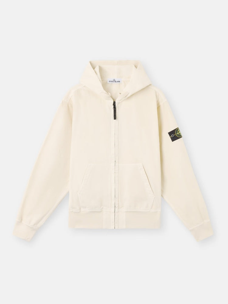 Stone Island - 6200010 Sweatshirt Zip Oversize Organic panama coton Ivoire