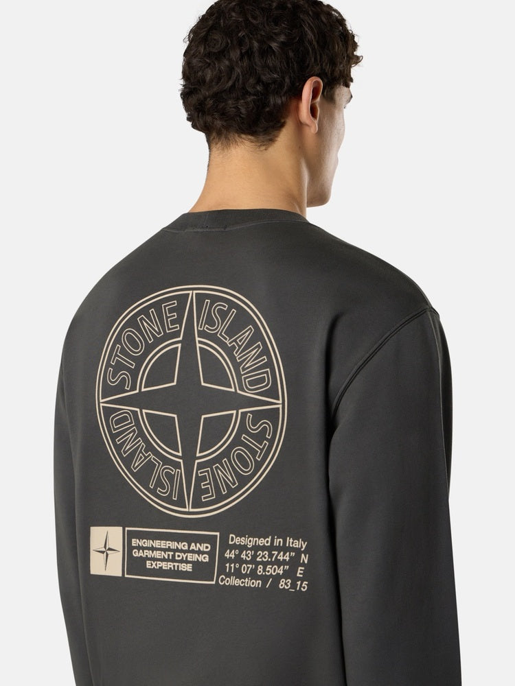 Stone Island - 6100018 Sweatshirt Coton Fleece Gris Plomb