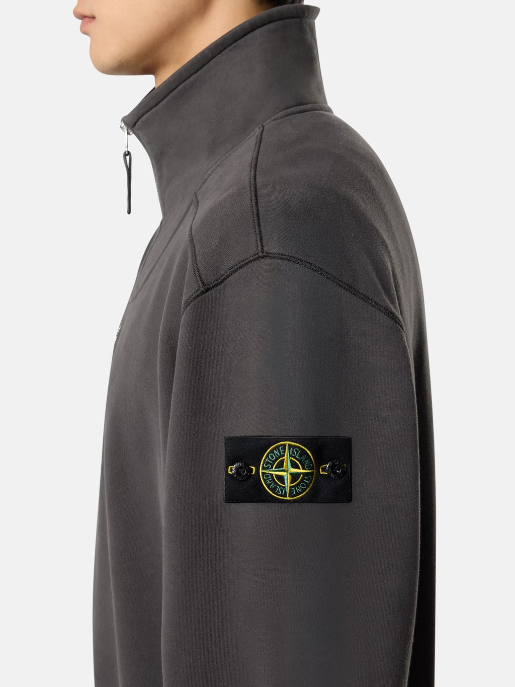 Stone Island - 6100021 Sweat col Zippé Gris plomb