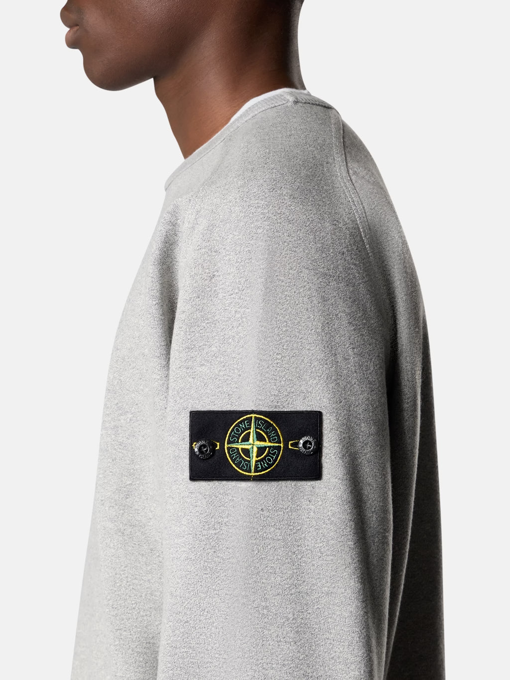 Stone Island - 6100022 Sweatshirt Melange Fleece Gris Poudré mélangé