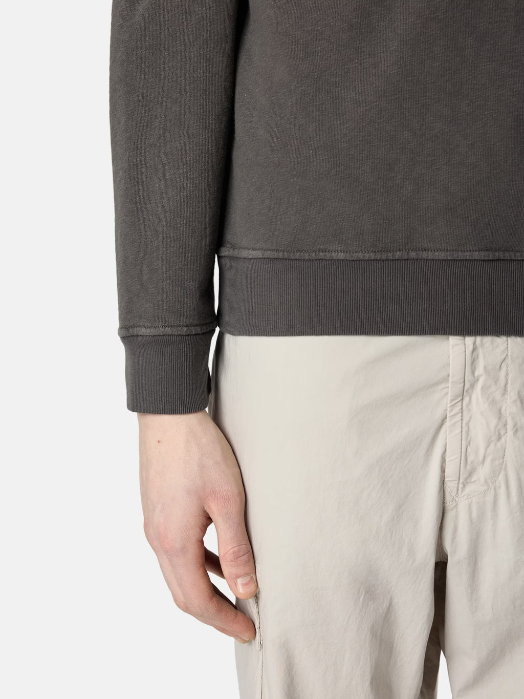 Stone Island - 6100031 Hoodie Old effect Gris Charbon