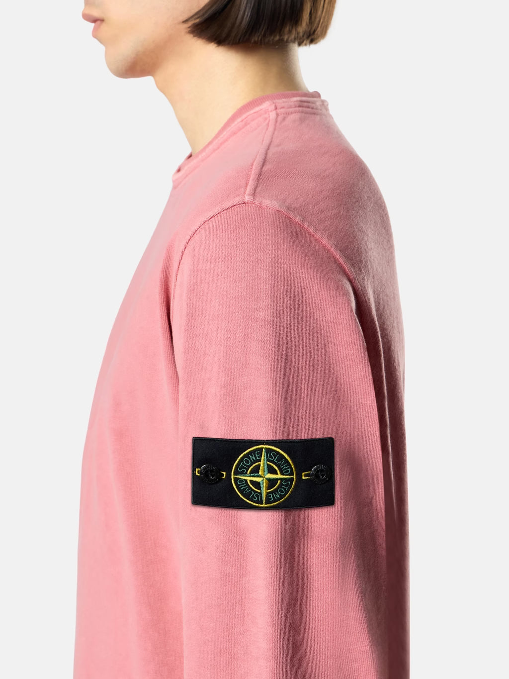 Stone Island - 6100034 Sweat Coupe Régular Old Effect Laurier-Rose