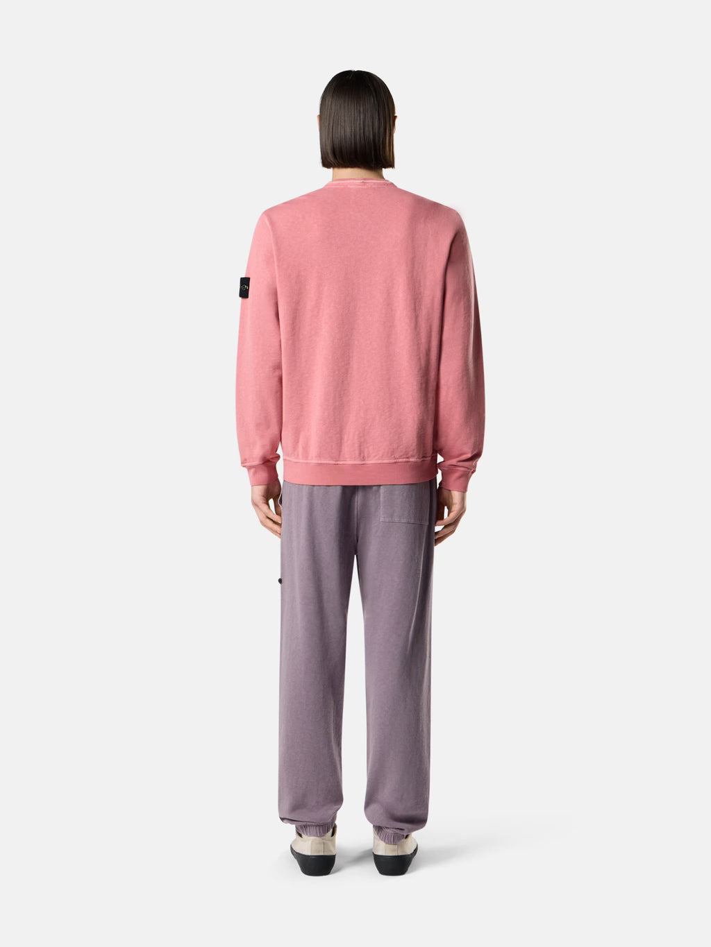 Stone Island - 6100034 Sweat Coupe Régular Old Effect Laurier-Rose