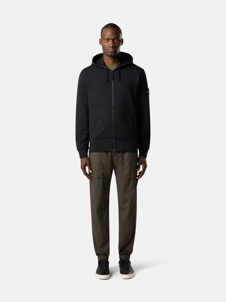 Stone Island - 6100044 Sweatshirt Zippé Organic coton noir