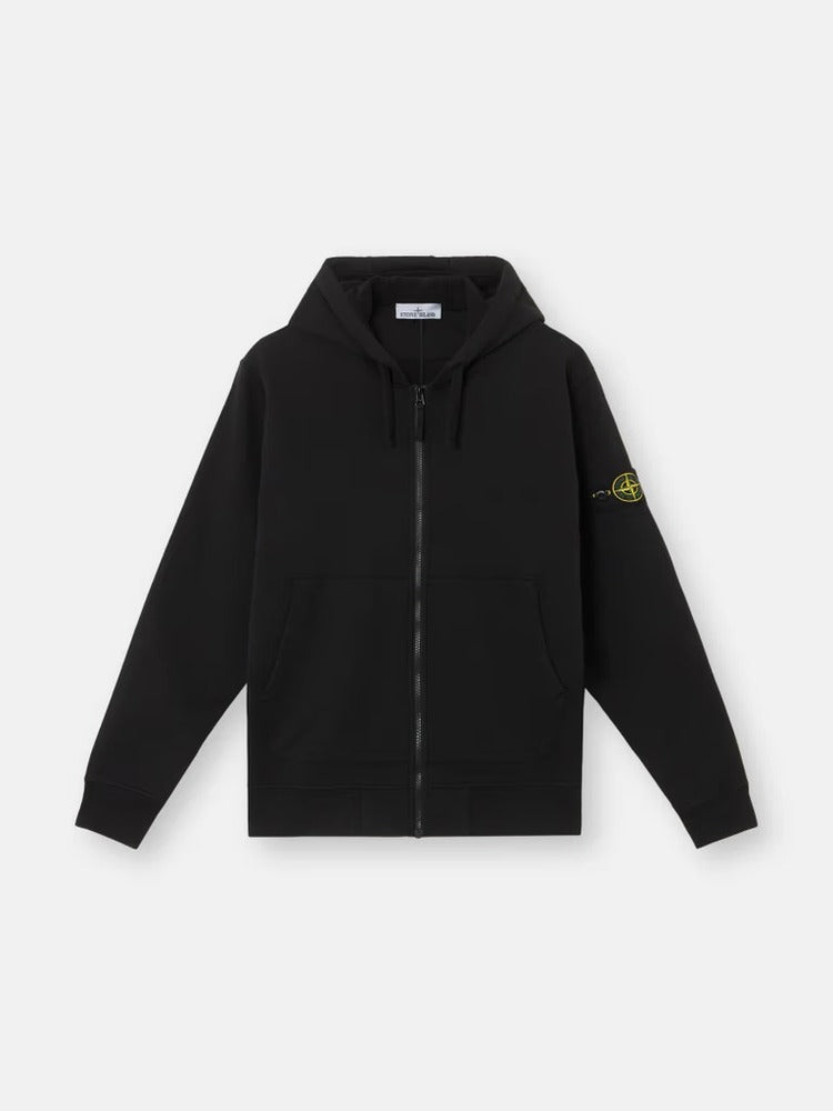 Stone Island - 6100044 Sweatshirt Zippé Organic coton noir