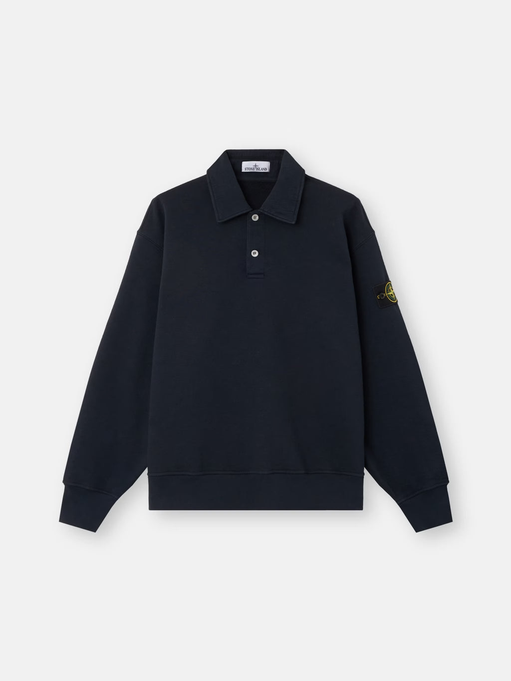 Stone Island - 6100054 Sweat col polo Bleu Marine