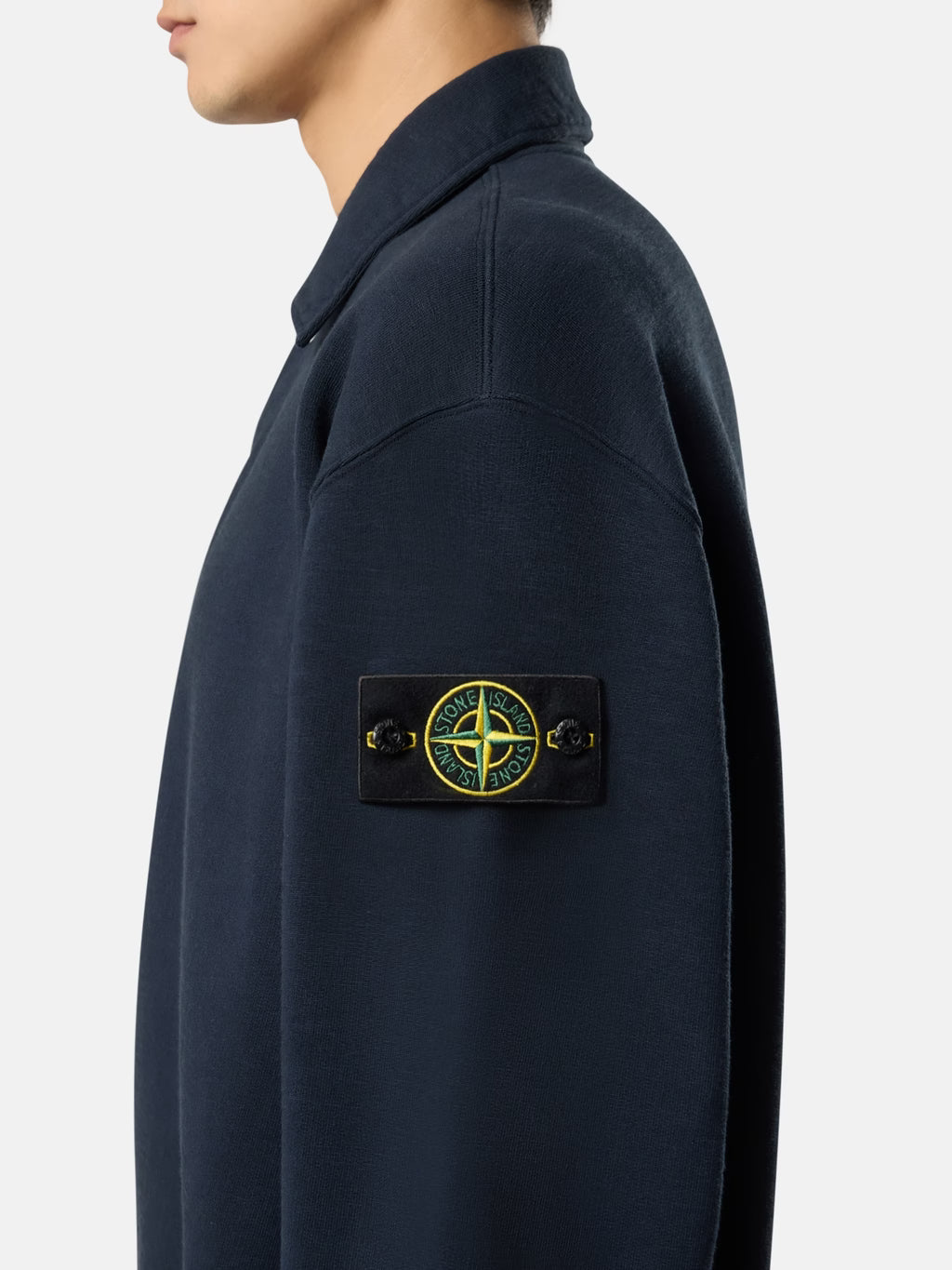 Stone Island - 6100054 Sweat col polo Bleu Marine