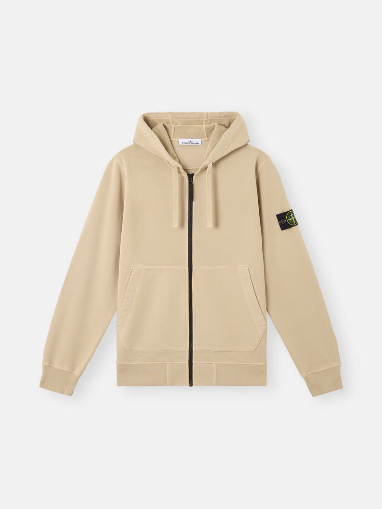 Stone Island - 6100061 Sweatshirt Zippé Organic coton Désert