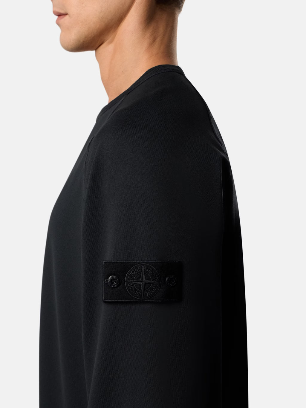 Stone Island - 6100064 Sweat Coton Fleece Gost Black