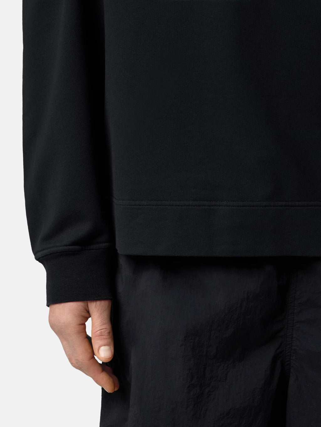 Stone Island - 6100064 Sweat Coton Fleece Gost Black