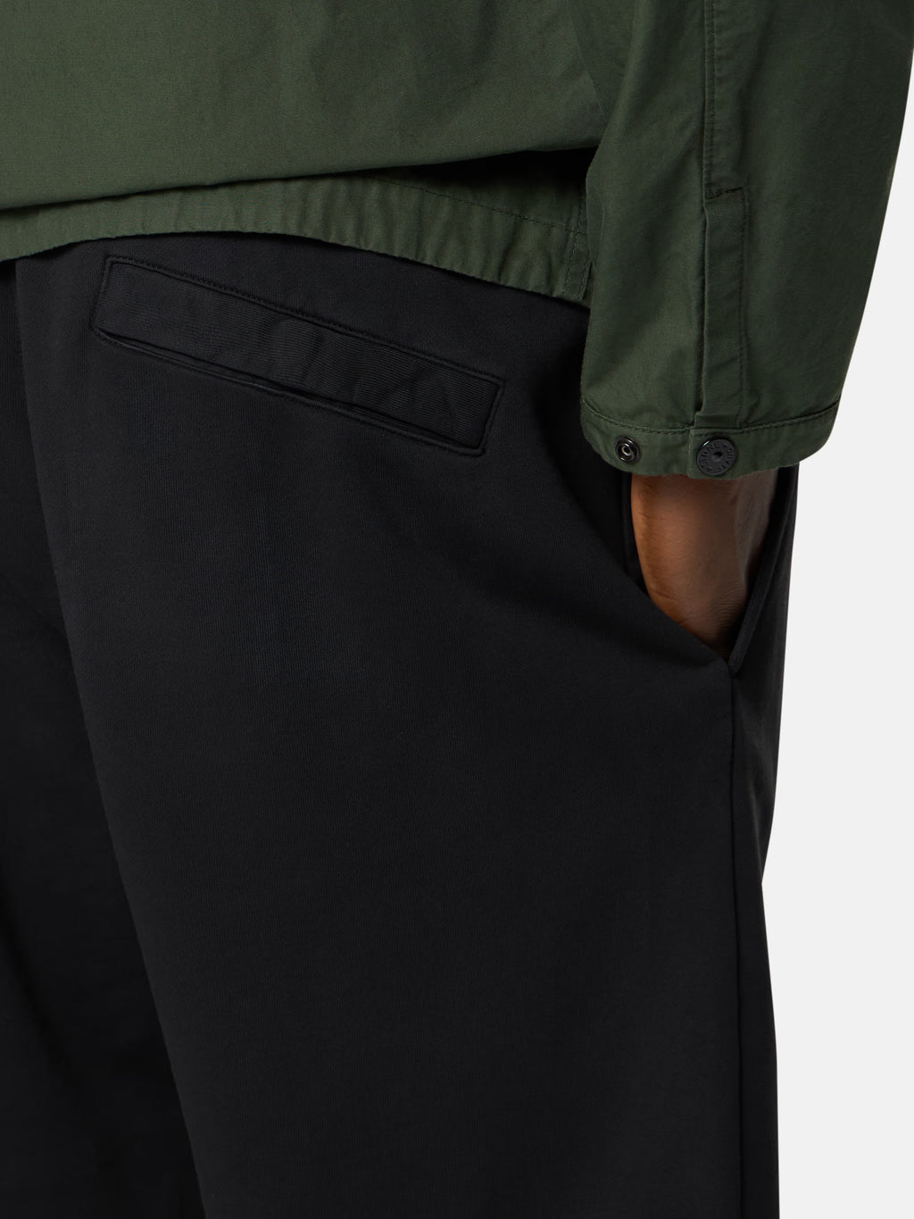 Stone Island - 6200011 Short Organic cotton fleece Black