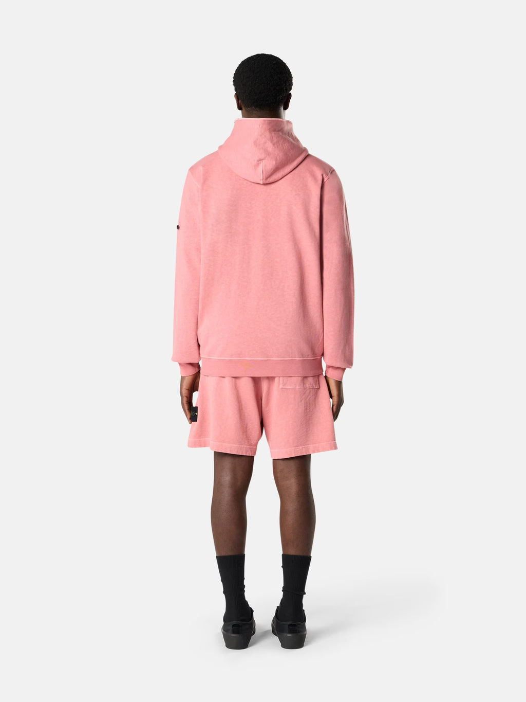 Stone Island -  6200014 Short malfilé Fleece old effect Laurier-Rose