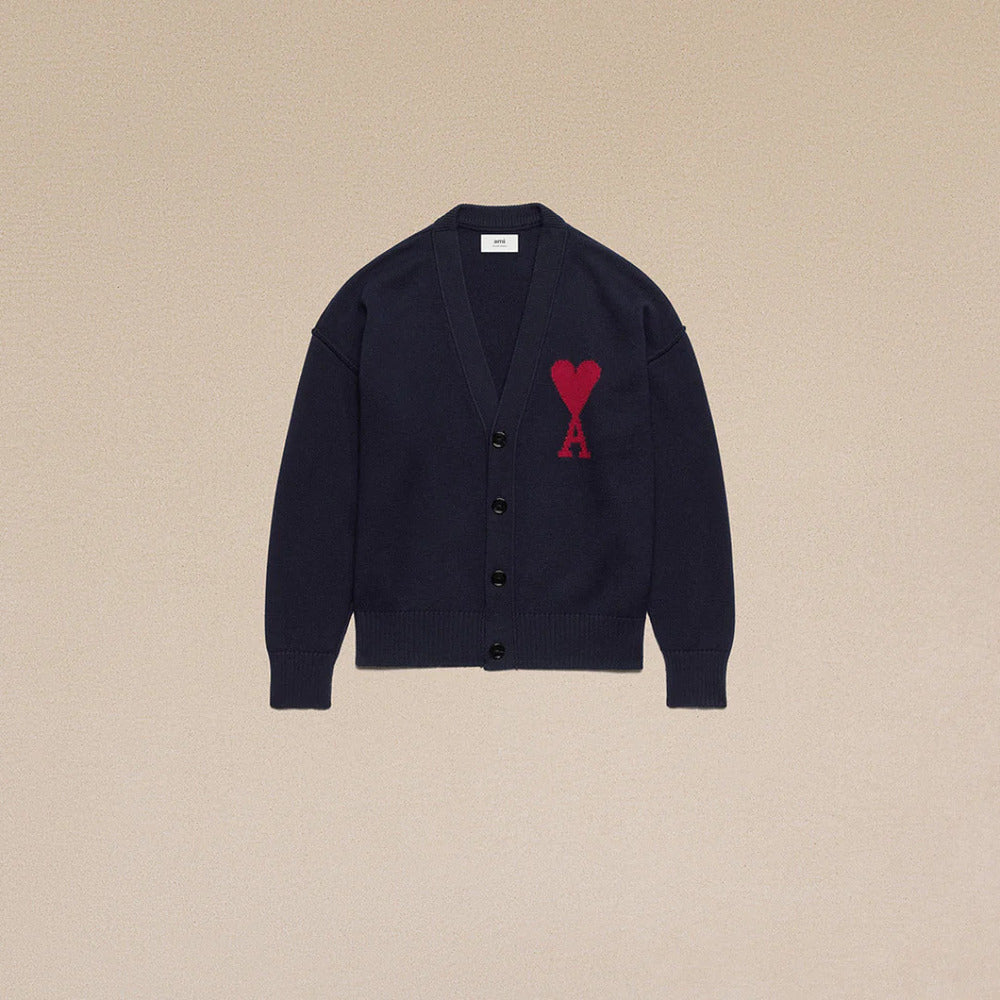 AMI - Cardigan Ami de coeur marine