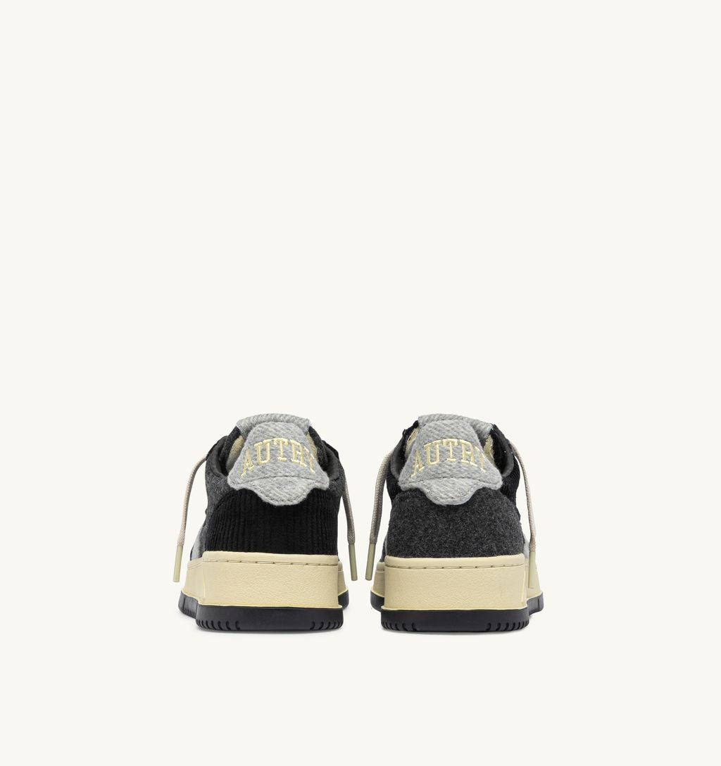 AUTRY - Basket Medalist Low Velvet Corduroy/Slipper/Canvas Phantom/black/Grey