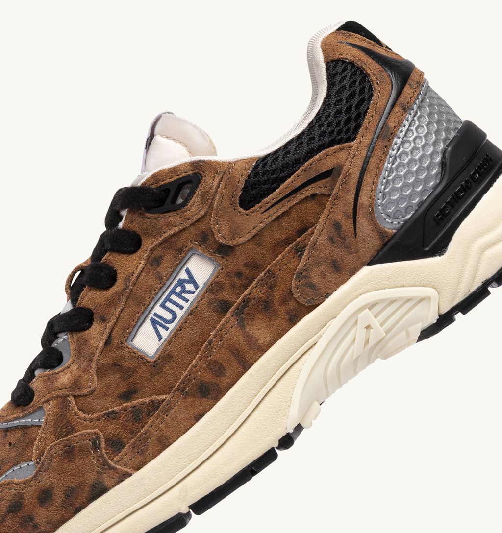 AUTRY - Basket Hyperway Suede print/Mesh Black
