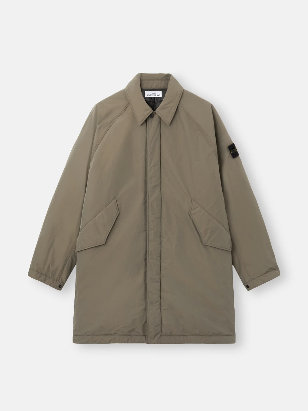 Stone Island - 7100002 Pardessus Long Matelassé Déperlant Vert militaire