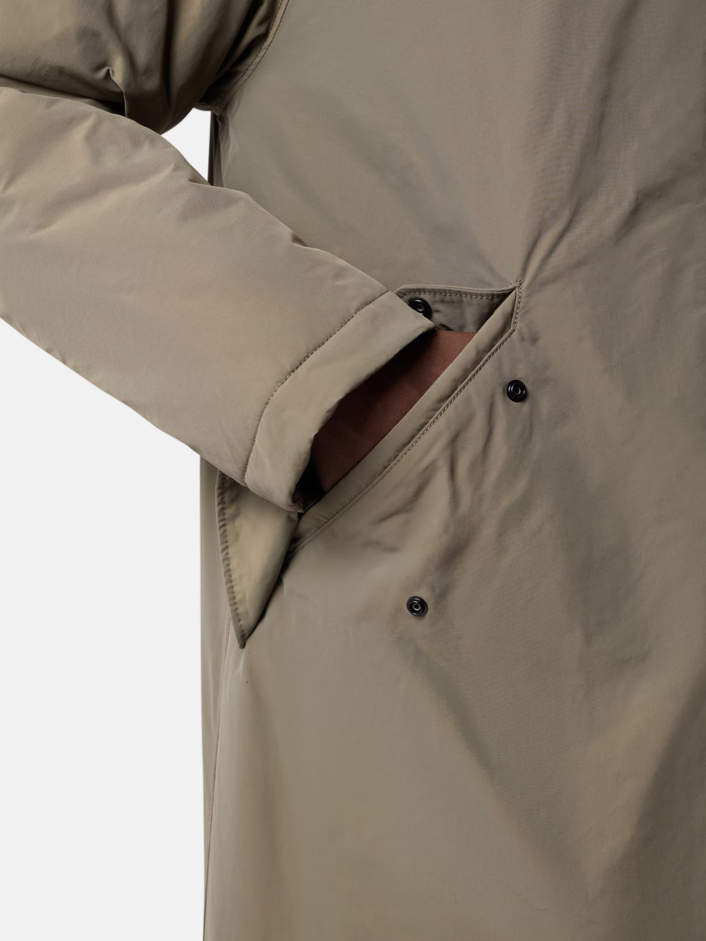 Stone Island - 7100002 Pardessus Long Matelassé Déperlant Vert militaire