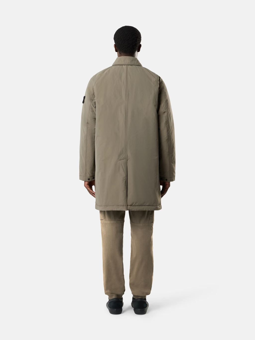 Stone Island - 7100002 Pardessus Long Matelassé Déperlant Vert militaire