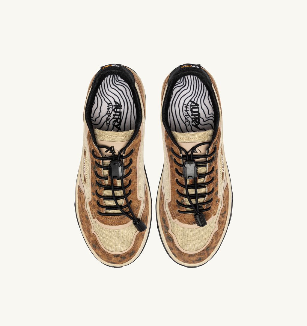 AUTRY - Basket Wildspace en Ripstop/Suede Leopard/Nabuck Wood Ash Leo/black