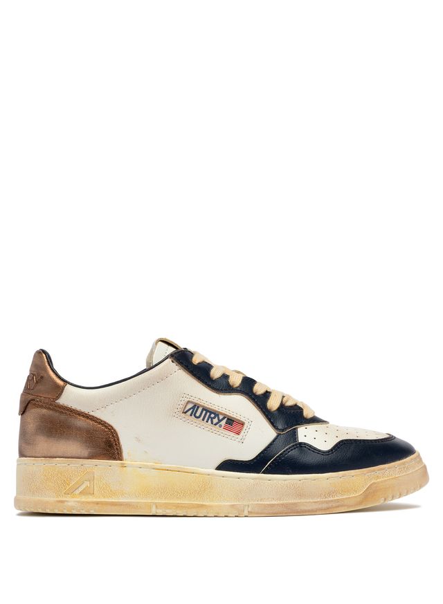 AUTRY - Basket Medalist Super Vintage Leather White/Spa/Copp