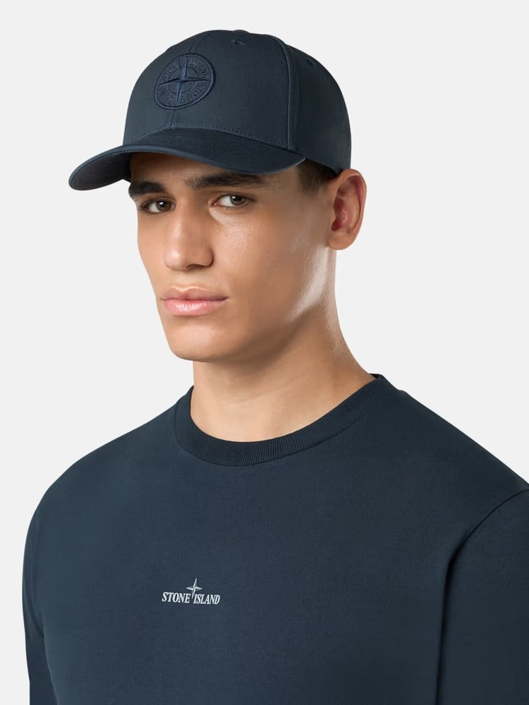 Stone Island - 9100996 Casquette Coton reps Bleu Marine