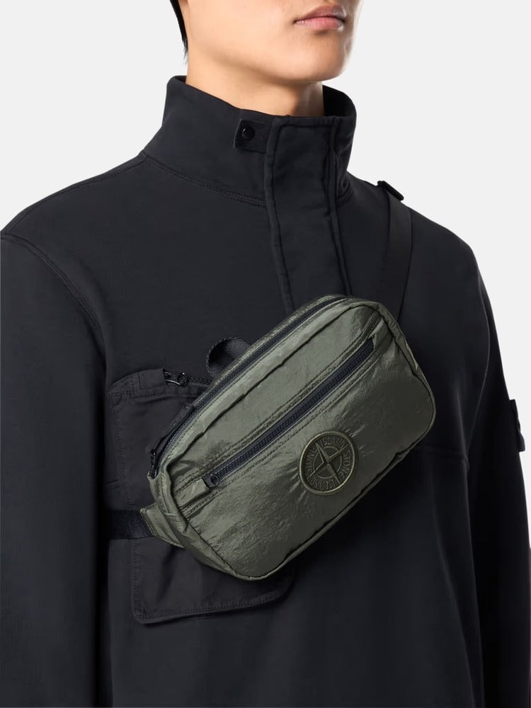 Stone Island - 9200915 Sac Banane Nylon Metal Vert Mousse