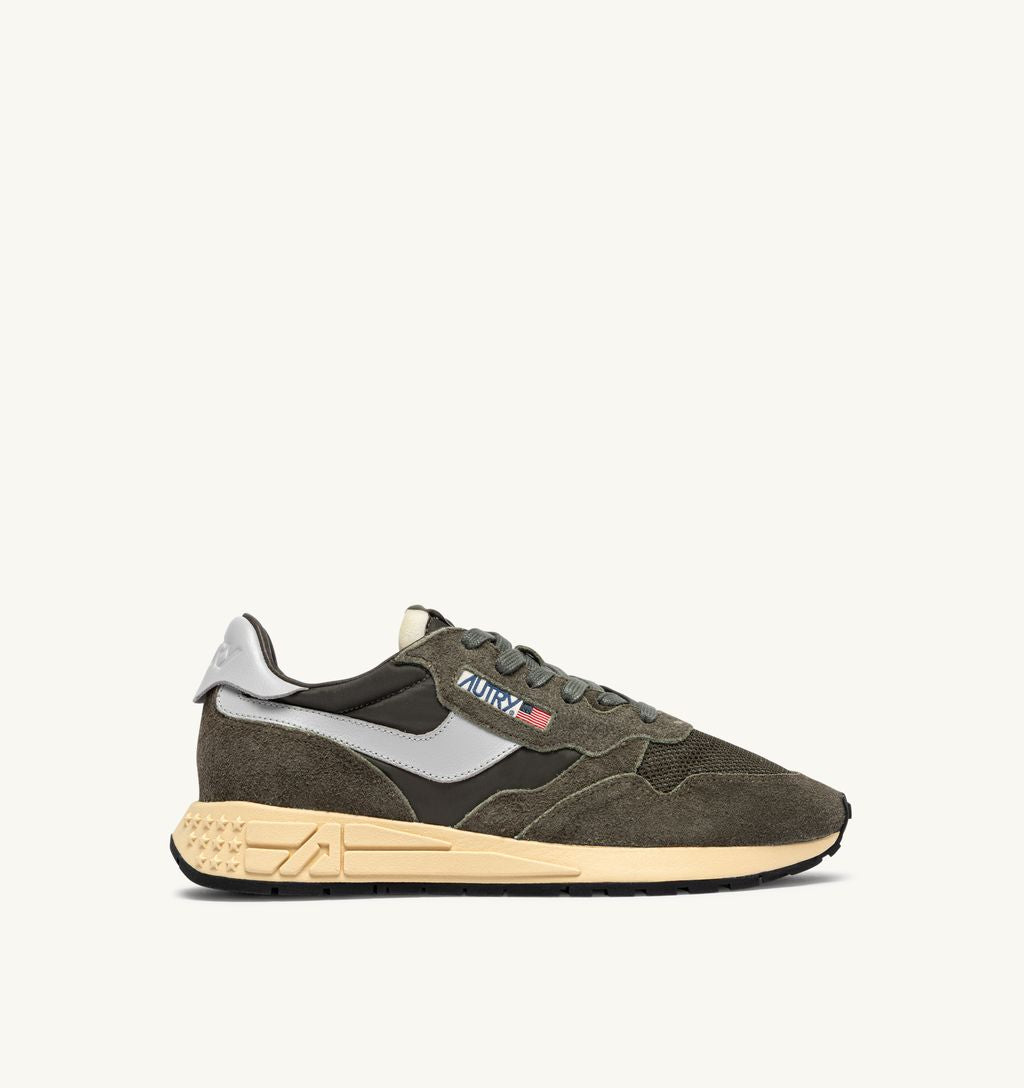 AUTRY - Basket Reelwind en Suede/Net Olive/Harbmist