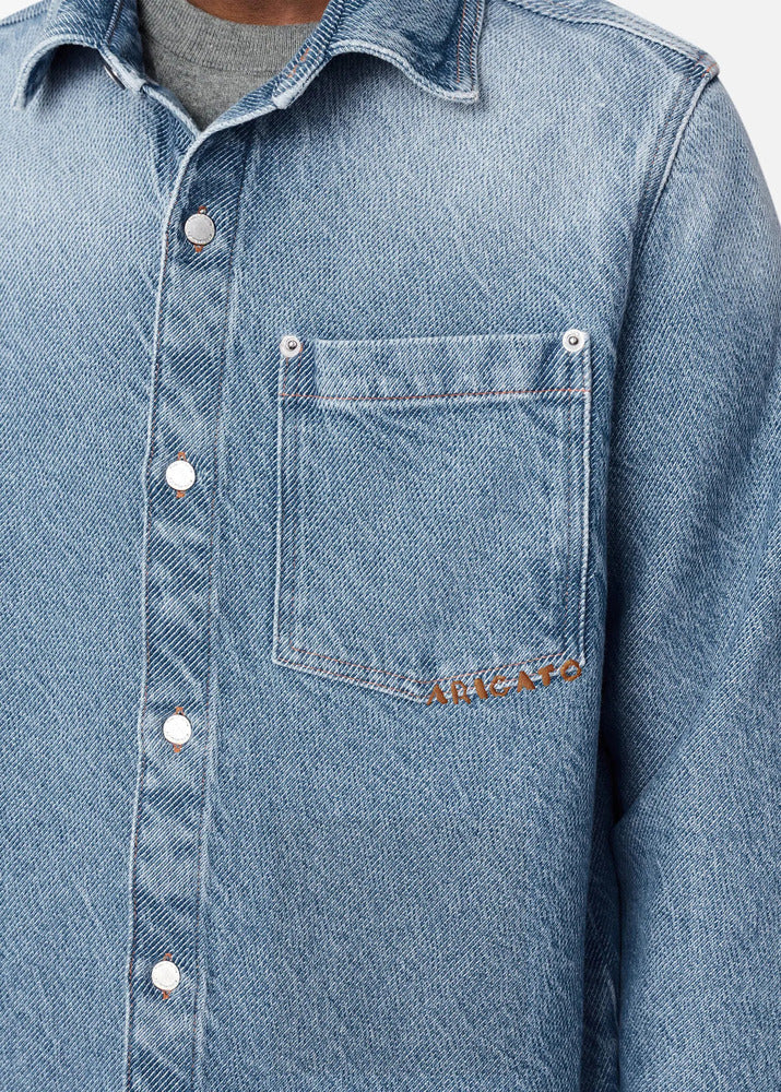 AXEL ARIGATO - Chemise West Denim Mid Blue